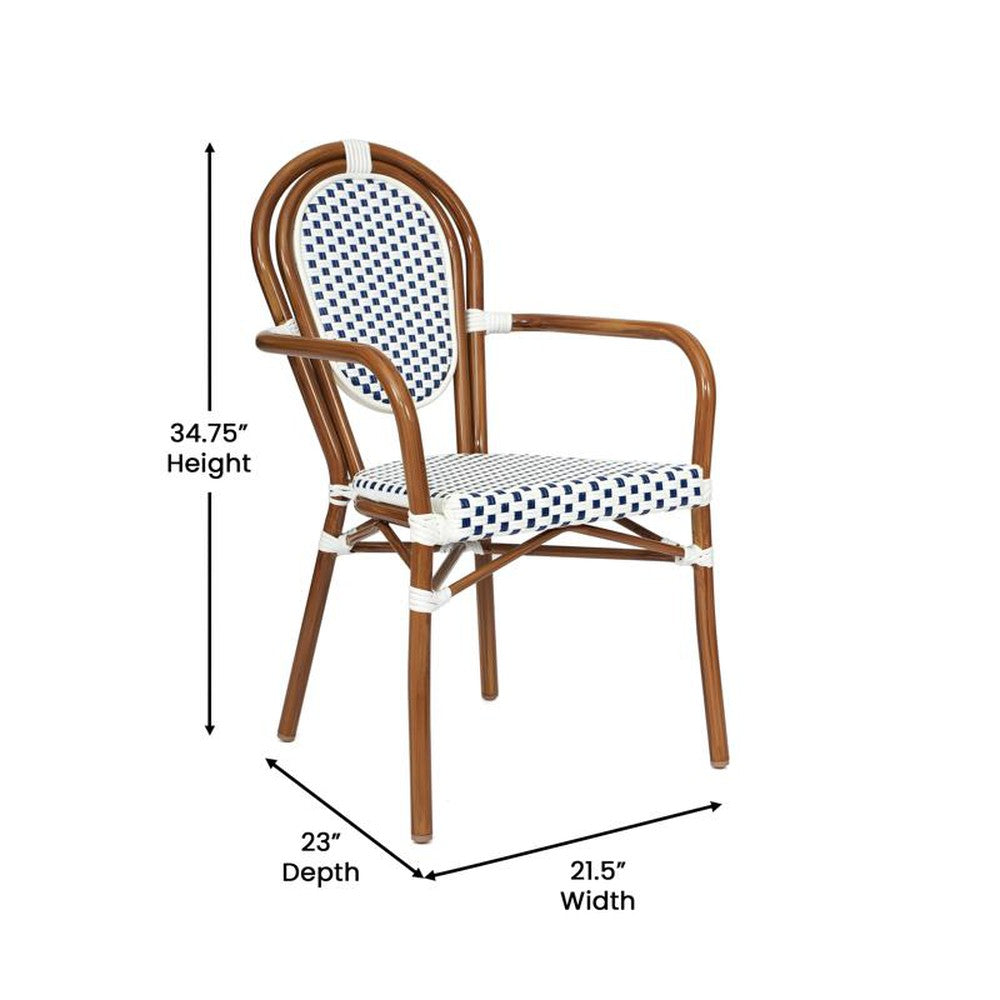 Lourdes Thonet French Bistro Outdoor Arm Chair