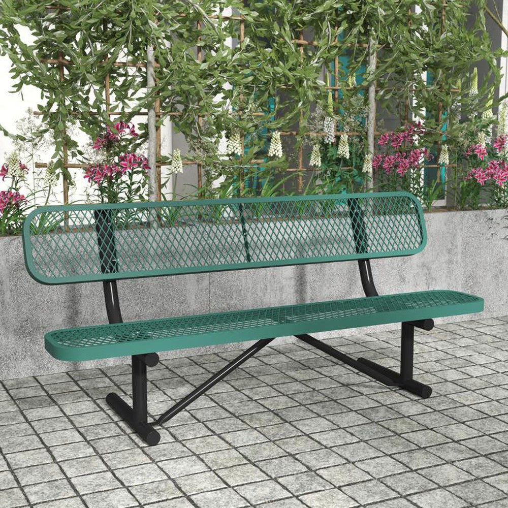 Sigrid 6' Outdoor Bench with Backrest