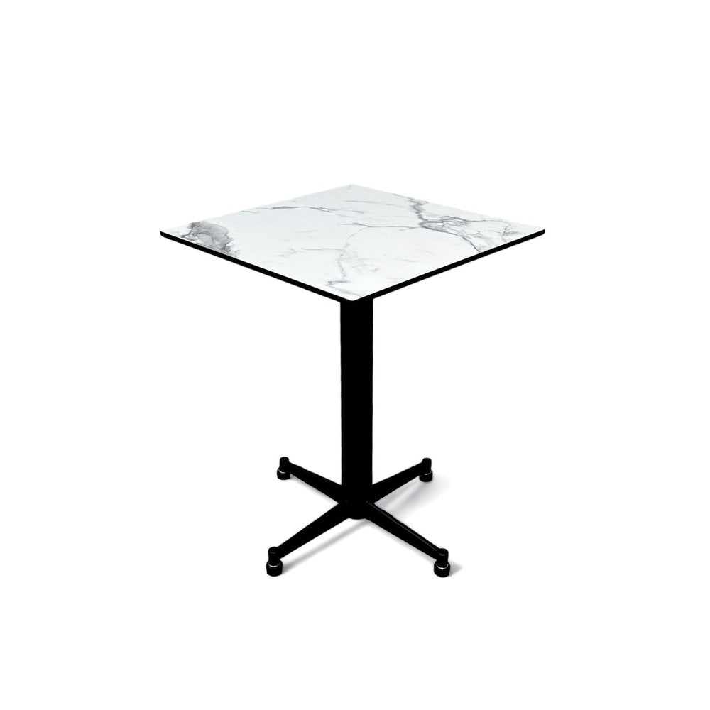 T76 HPL White or Black Faux Marble High Pressure Laminate Outdoor Table Top