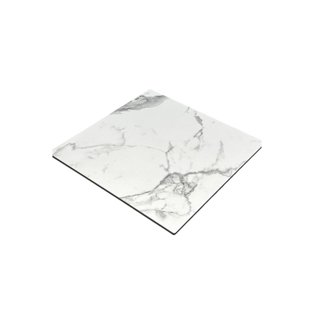 T76 HPL White or Black Faux Marble High Pressure Laminate Outdoor Table Top