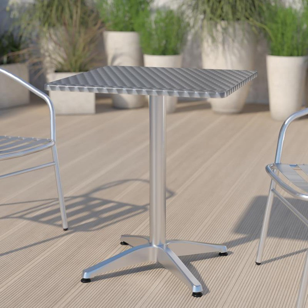 Outdoor Dining Height Square Aluminum Table