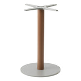 Aluminum Outdoor Round Table Bases with Faux Wood Column