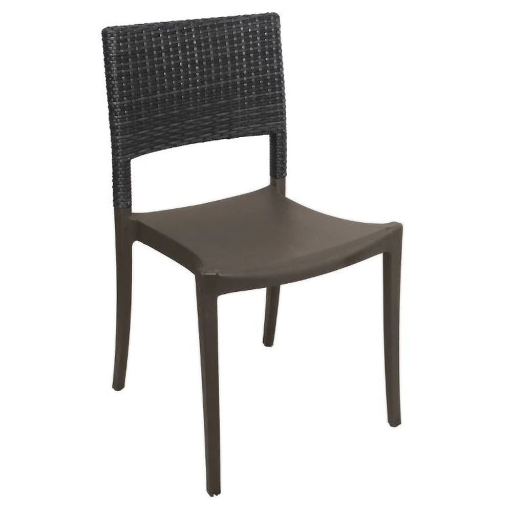 Java Outdoor Wicker and Resin Side Chair