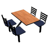 Jupiter 4 Seat Rectangular Cluster Cafeteria Table