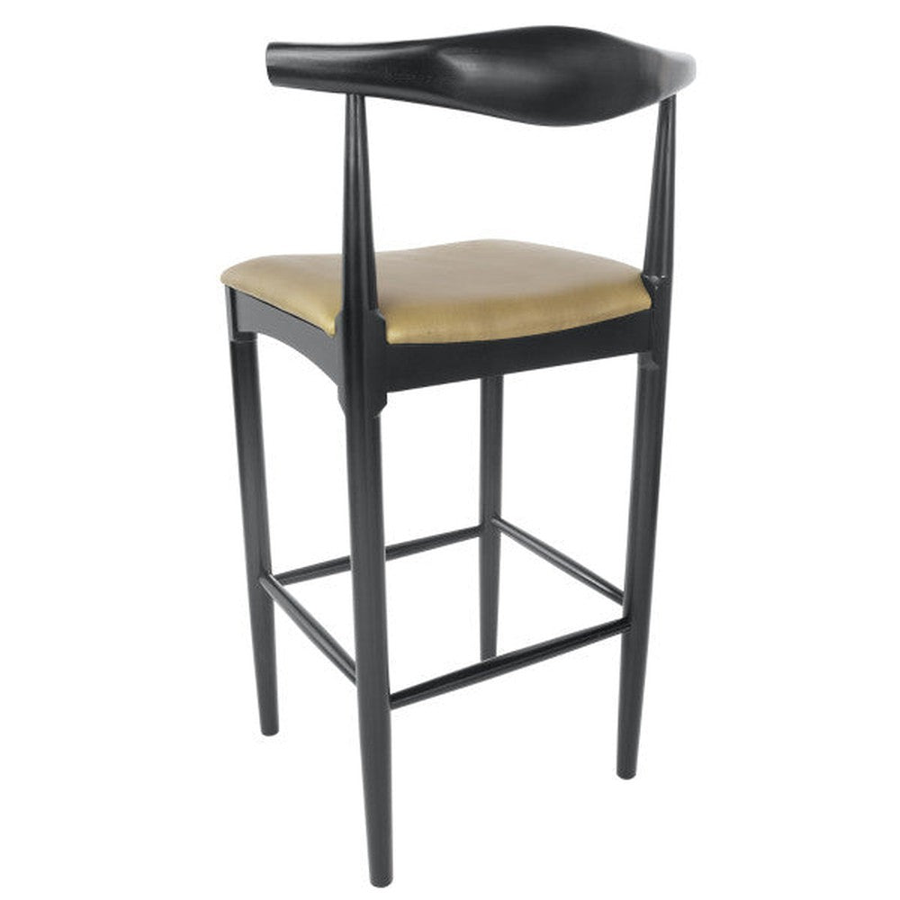 Braxton Solid Wood Elbow Bar Stool