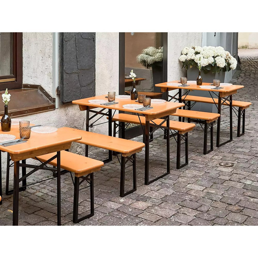 The Shorty Outdoor Beer Garden Table and Bench Set