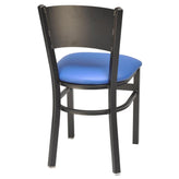 Customizable Solid Back Metal Restaurant Chair