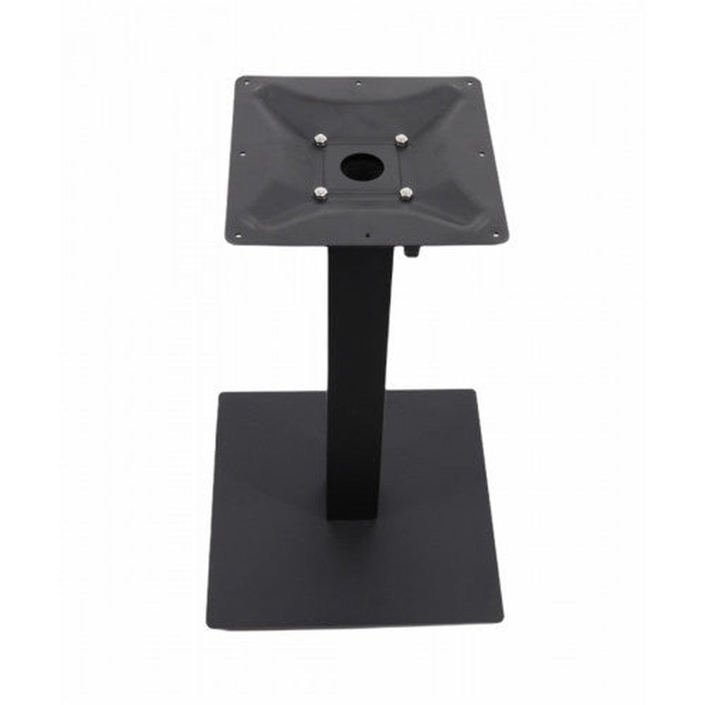 Outdoor Steel Square Table Base Black Powder Coated with Umbrella Hole