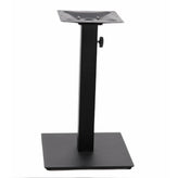 Outdoor Steel Square Table Base Black Powder Coated with Umbrella Hole