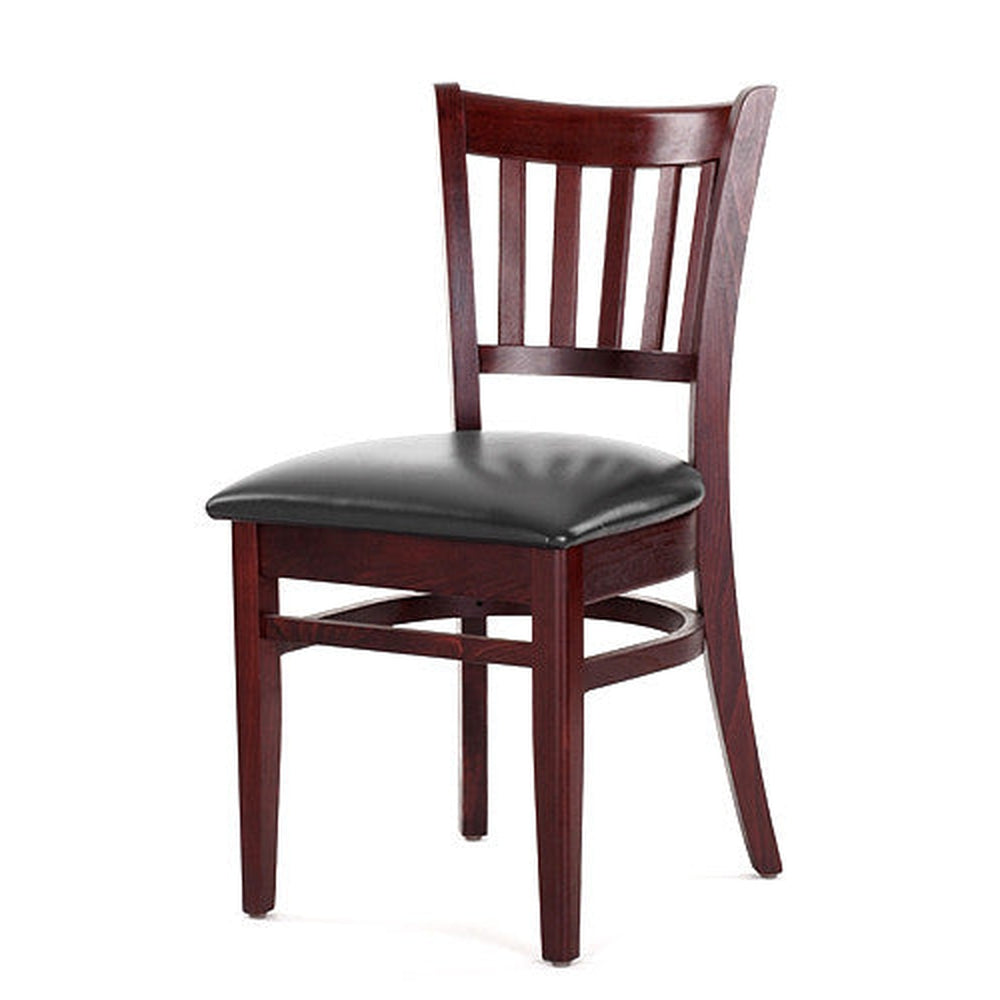 Channel Back European Beechwood Side Chair with Vinyl Seat | Chairs ...