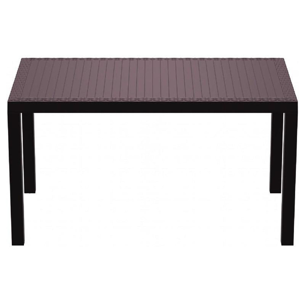 orlando wickerlook rectangle dining table dark gray 55 inch