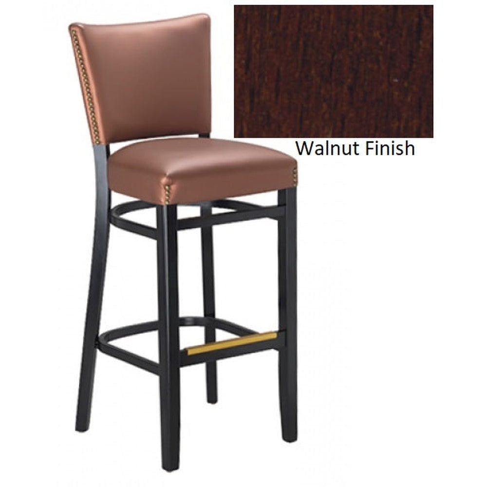 Oxford Solid Wood Bar Stool with Nailheads