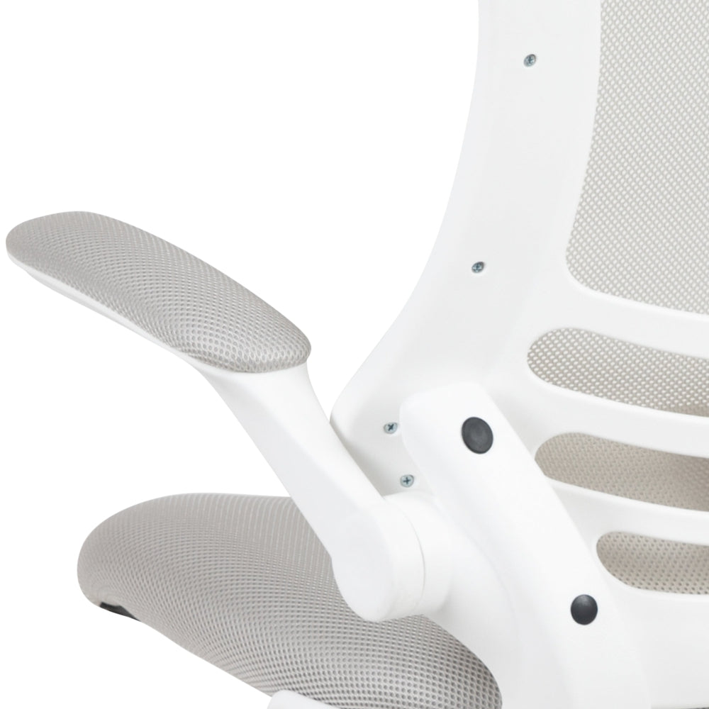 Mid-Back White Mesh Swivel Ergonomic Task Office Chair