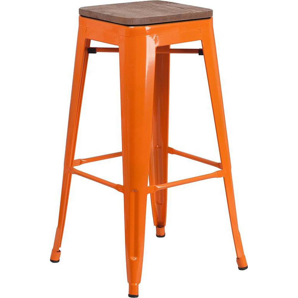 Square wooden bar discount stools