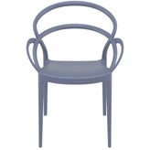 mila dining arm chair dove gray