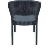 daytona resin wickerlook dining chair dark gray