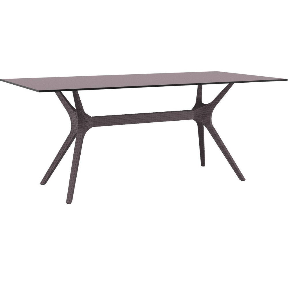 ibiza rectangle table 71 inch dark gray