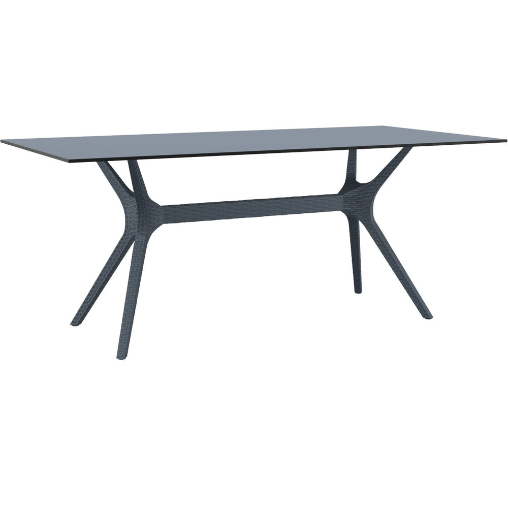 ibiza rectangle table 71 inch dark gray