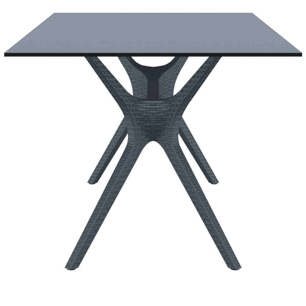 ibiza rectangle table 71 inch dark gray