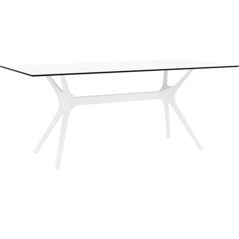 ibiza rectangle table 71 inch dark gray