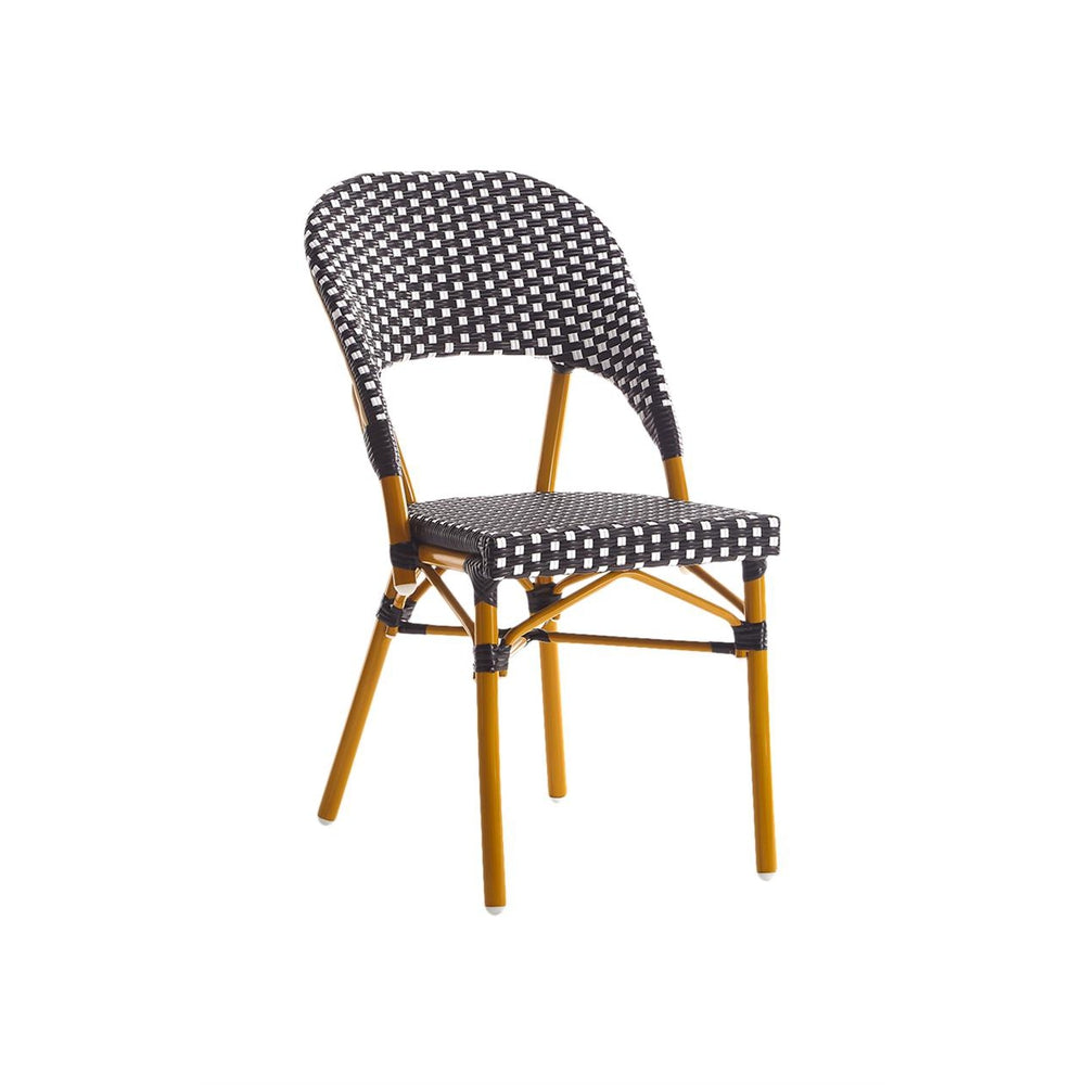 Outdoor Metal Chair with Poly Woven Back & Seat – Restaurant Furniture Plus