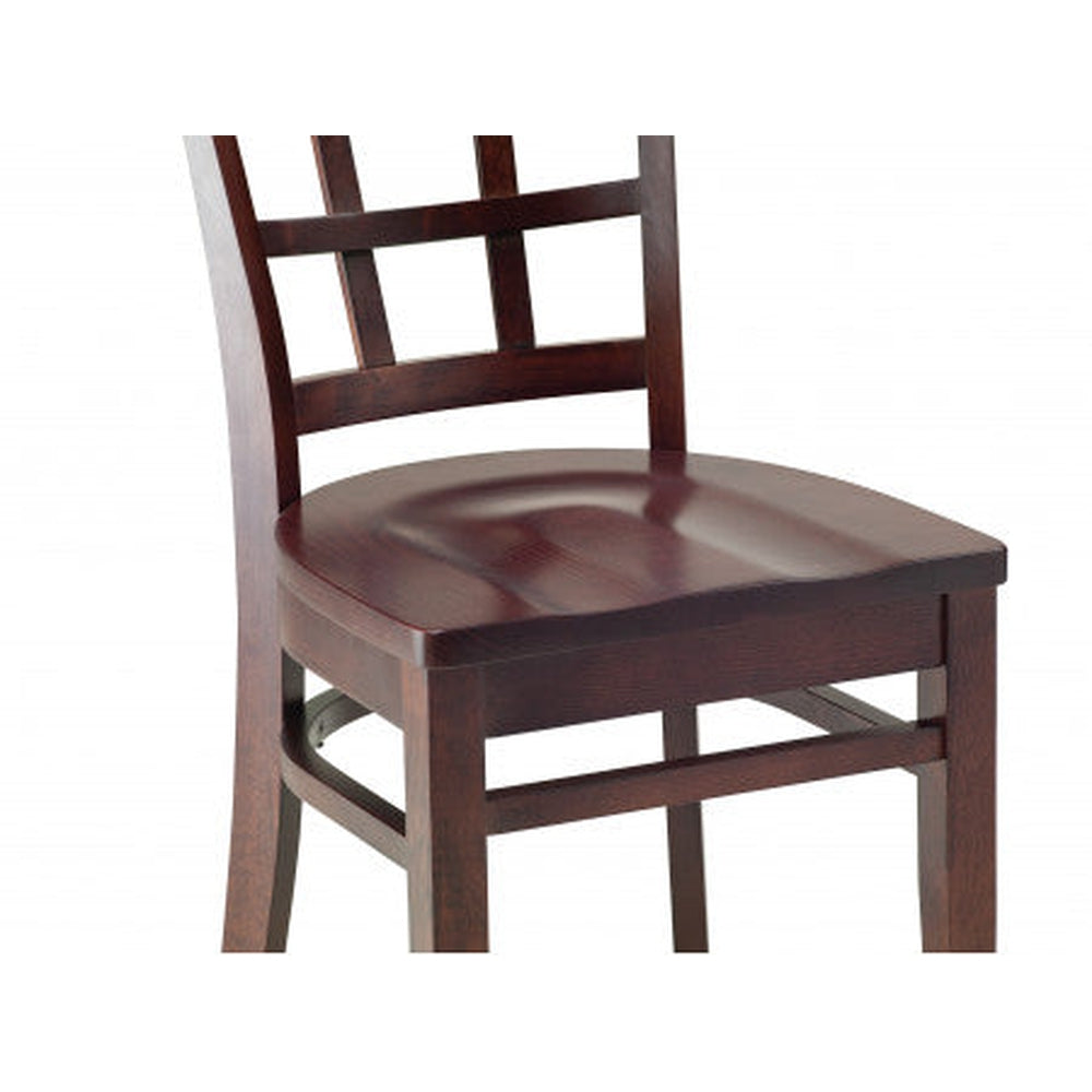 Checker Back Solid Wood Dining Chair