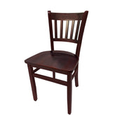 os verticalback chair with solid wood frame