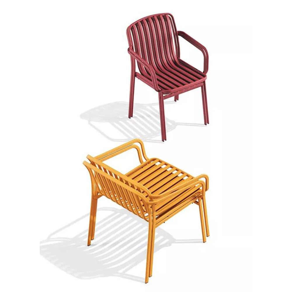 Kano Outdoor Steel Stackable Arm Chair