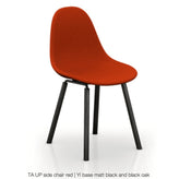 ta upholstered side chair with yi base